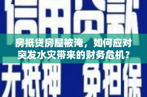 黑河房抵贷房屋被淹，如何应对突发水灾带来的财务危机？